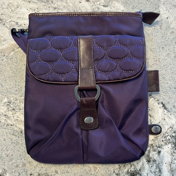 Mosey by Baggallini Handbags - Mosey by Baggallini Purple Travel Shoulder/Crossbody Bag